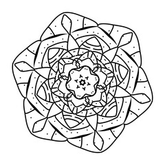 Mandala Line Art. Flower Mandala Art