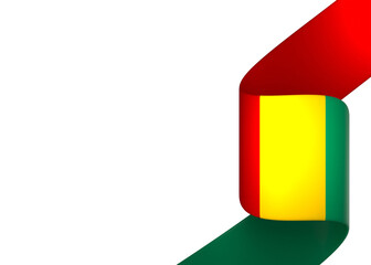 Guinea flag element design national independence day banner ribbon png
