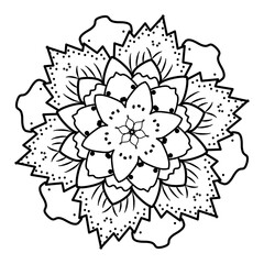 Mandala Line Art. Flower Mandala Art