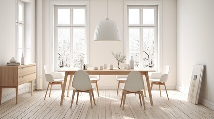 simplicity scandinavian interior background illustration clean natural, airy modern, functional serene simplicity scandinavian interior background