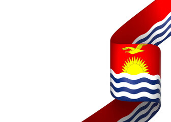 Kiribati flag element design national independence day banner ribbon png
