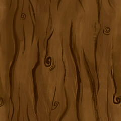 Seamless cartoon illustration of wood plank texture.