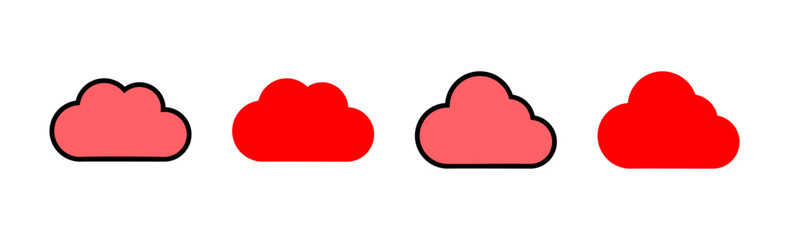 Cloud icon set illustration. cloud sign and symbol