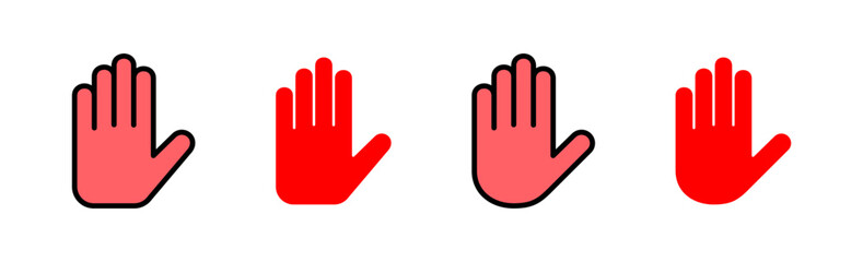 Hand icon set illustration. hand sign and symbol. hand gesture