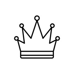 Crown outline icons, minimalist vector illustration ,simple transparent graphic element .Isolated on white background