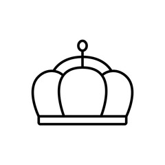 Crown outline icons, minimalist vector illustration ,simple transparent graphic element .Isolated on white background