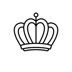 Crown outline icons, minimalist vector illustration ,simple transparent graphic element .Isolated on white background