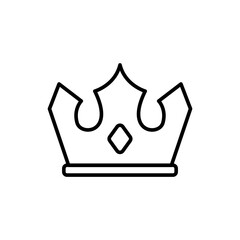 Crown outline icons, minimalist vector illustration ,simple transparent graphic element .Isolated on white background