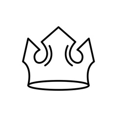 Crown outline icons, minimalist vector illustration ,simple transparent graphic element .Isolated on white background