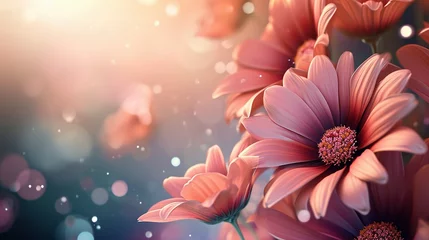 Foto op Canvas 3d wallpaper of beautiful flower background © Jennifer