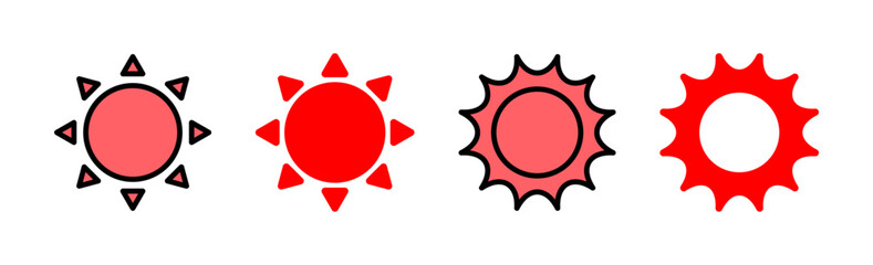 Sun icon set illustration. Brightness sign and symbol.