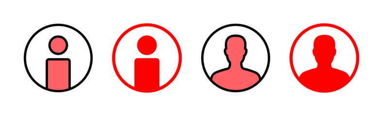 User Icon set illustration. person sign and symbol. people icon.