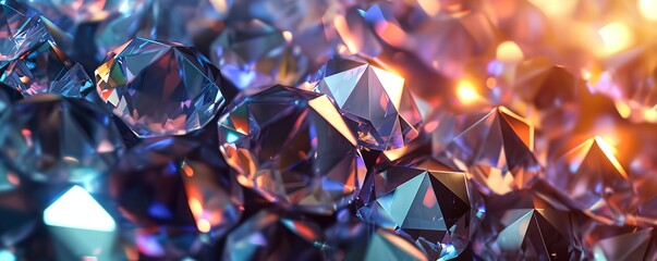 a close up of a shiny diamond - obrazy, fototapety, plakaty