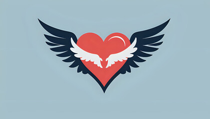 heart with wings design art