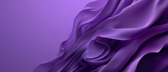 Purple satin or silk wavy abstract background with blank space for text. - obrazy, fototapety, plakaty