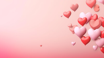Vibrant Valentine's Day background, hearts background
