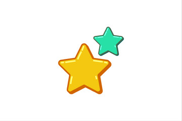 Green and Yellow Star Decor Sticker Design