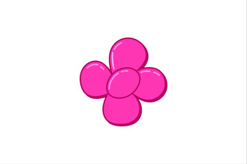 Pink Flower Decor Sticker Design