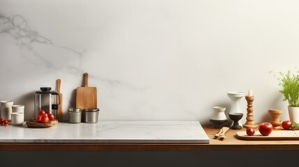 modern counter table background illustration minimalist industrial, rustic wood, metal sleek modern counter table background