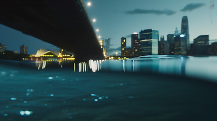 Naklejka premium country skyline at night