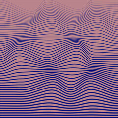 Lines Wave Style. Poster. Graphic Design. Illustration.