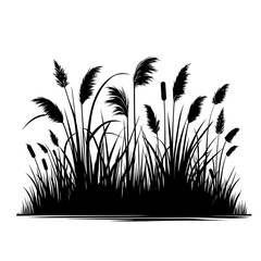 Grass Reeds, Grass Reed Svg, Wild Grass Svg, Grass Reed silhouette,  Grass Reed Clipart,  Grass Reed Cut Files, Grass Svg,Bulrush Marsh Svg,Cattail Reed Svg,Schilf Wild Grass,Papyrus Typha 