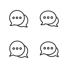 Chat Bubble Line Icon. chat icons vector