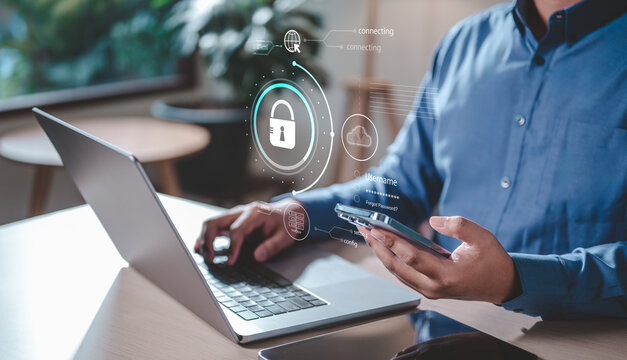 login, security, laptop, online, privacy, password, user, access, account, internet. cyber security concept, computer network and communication system administrator working to data protection.