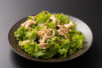 わさび菜と鶏ささみのおかか和え