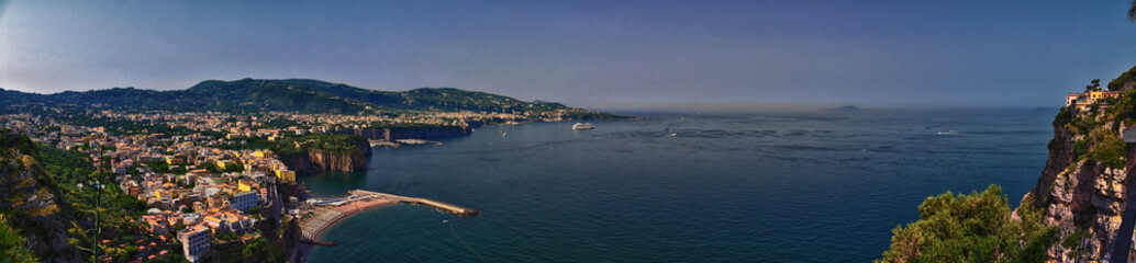 Amalfi Coast, coastline along the southern edge of the Sorrentine Peninsula, Campania region. Italy...