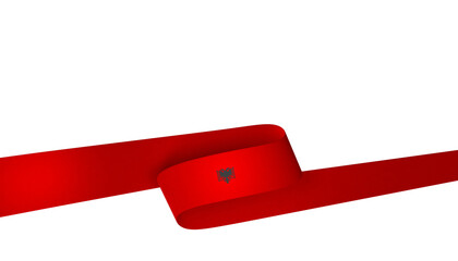 Albania flag element design national independence day banner ribbon png
