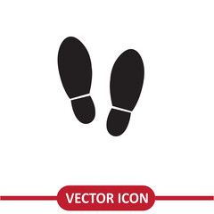  Footsteps icon vector flat simple illustration on white background..eps