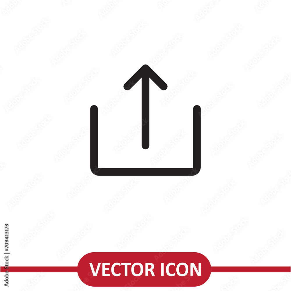 Poster upload vector icon in modern design flat illustration for web site and mobile app..eps