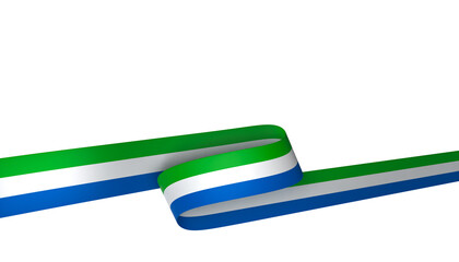 Sierra Leone flag element design national independence day banner ribbon png
