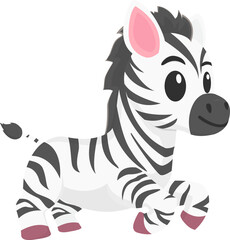 Fototapeta na wymiar Cute zebra standing