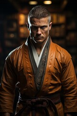 Photo Realistic of a Martial Artist in Martial Arts Attire, Generative AI
