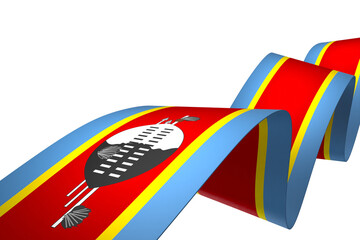 Eswatini flag element design national independence day banner ribbon png
