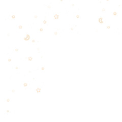 stars and month frame without background