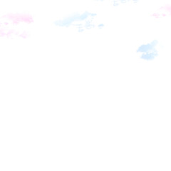 pink blue clouds frame without background