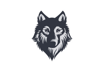wolf icon vector logo illustration logo on white background