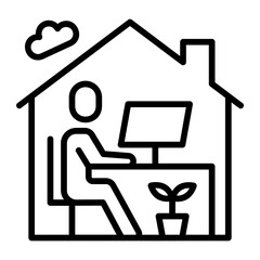 teleworking icon
