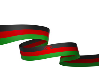 Malawi flag element design national independence day banner ribbon png
