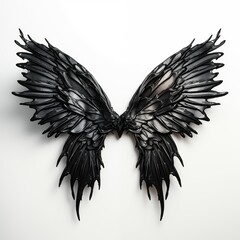 Obraz premium Black Demon Wings