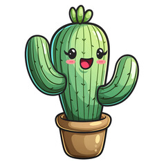 Prickly Cactus Face, Ai, png