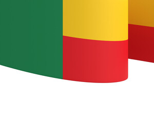 Benin flag element design national independence day banner ribbon png
