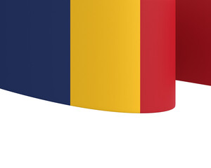 Chad flag element design national independence day banner ribbon png
