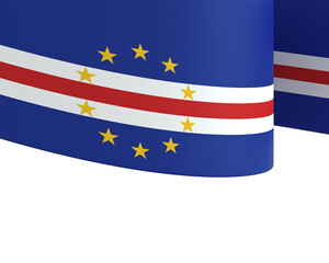 Cabo Verde flag element design national independence day banner ribbon png
