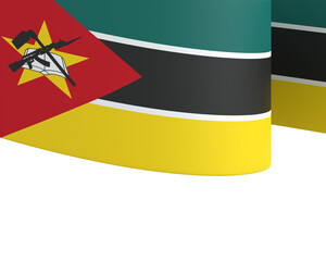 Mozambique flag element design national independence day banner ribbon png
