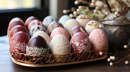 Vintage Lace and Doily Wrapped Eggs