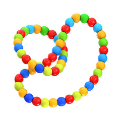 3D Rendering Mardi Gras Beads Icon